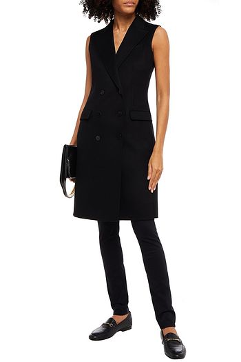 THEORY Double-breasted wool and cashmere-blend felt vest