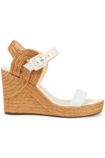 JIMMY CHOO Delphi 100 leather and jute espadrille sandals