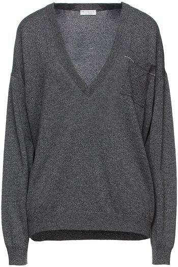 BRUNELLO CUCINELLI Bead-embellished cashmere sweater