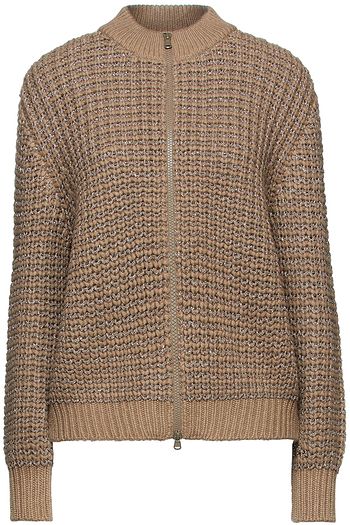 BRUNELLO CUCINELLI Cardigan aus Metallic-Rippstrick
