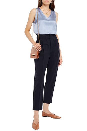 BRUNELLO CUCINELLI Stretch-silk satin tank