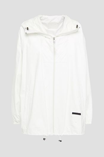 PRADA Leather hooded jacket