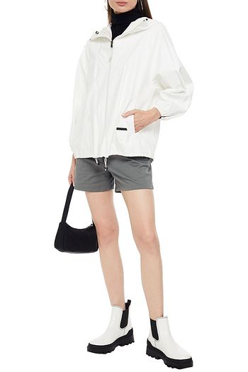 PRADA Leather hooded jacket