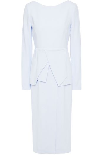 ROLAND MOURET Delphi pleated crepe midi dress