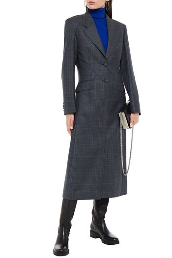 MIU MIU Prince of Wales checked wool, mohair and silk-blend coat