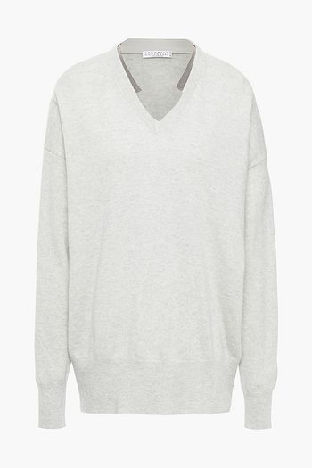 BRUNELLO CUCINELLI Bead-embellished cashmere sweater