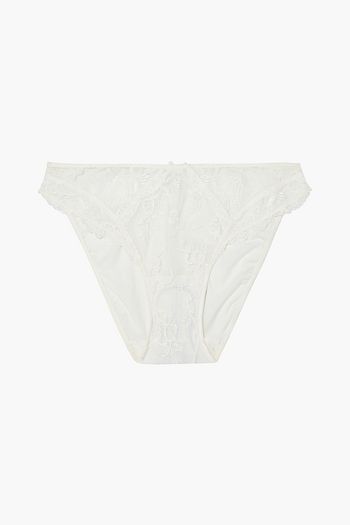 LISE CHARMEL Art Et Volupté paneled embroidered stretch-tulle, lace and jersey low-rise briefs