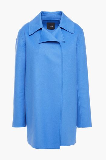 THEORY Brushed wool and cashmere-blend felt coat