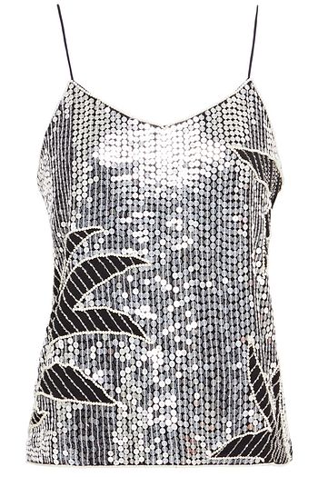 DODO BAR OR Bead and sequin-embellished crepon tank