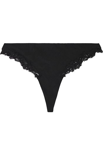 LA PERLA Rugiada stretch-jersey and embroidered tulle low-rise thong