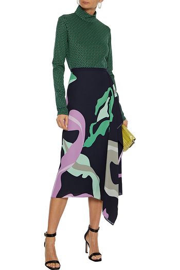 DIANE VON FURSTENBERG Kasen jacquard-knit turtleneck top