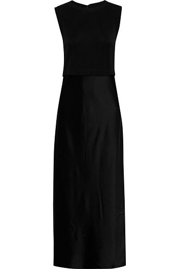 DIANE VON FURSTENBERG Nouvel layered stretch-crepe and satin midi dress
