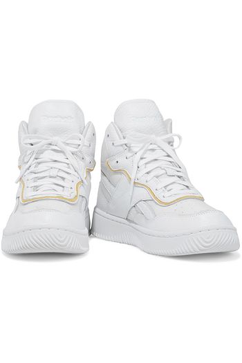 REEBOK X VICTORIA BECKHAM Dual Court Mid II canvas and pebbled-leather high-top sneakers