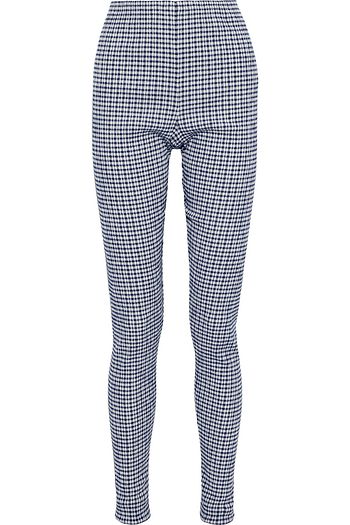 JIL SANDER Gingham seersucker slim-leg pants