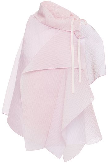 ROLAND MOURET Pasha draped silk-blend organza-jacquard top