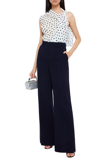 ROLAND MOURET Lucanus wool-crepe wide-leg pants