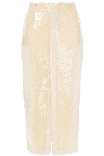 ROLAND MOURET Nobel sequined tulle midi skirt