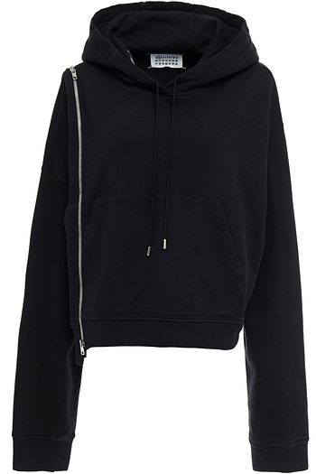MAISON MARGIELA Zip-detailed French cotton-terry hoodie