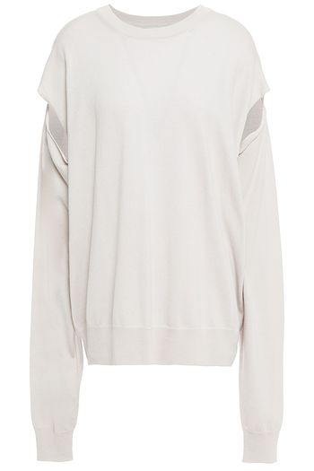 MAISON MARGIELA Cutout cotton and wool-blend sweater