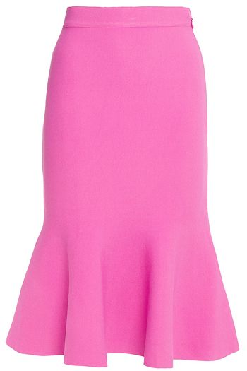 HERVÉ LÉGER Fluted ponte skirt