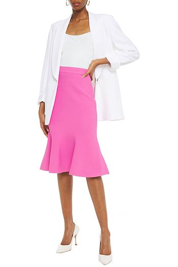 HERVÉ LÉGER Fluted ponte skirt