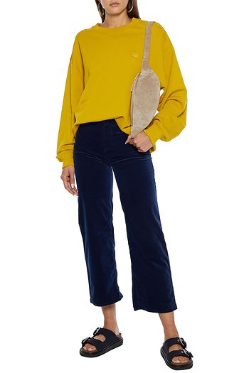 AG JEANS Etta cropped cotton-blend velvet wide-leg pants