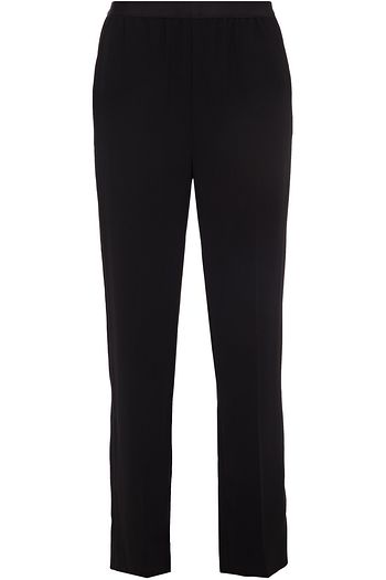 MAISON MARGIELA Pleated bead-embellished high-rise tapered jeans