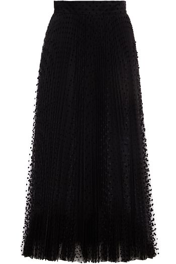 ZIMMERMANN Lucky pleated flocked tulle maxi skirt