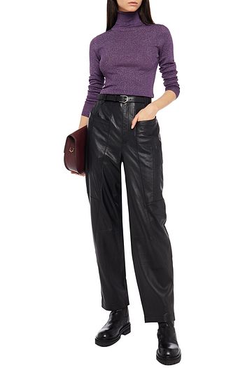 BRUNELLO CUCINELLI Metallic stretch-knit turtleneck sweater