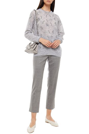 BRUNELLO CUCINELLI Embellished mélange knitted sweater