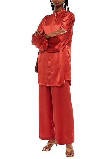 LE KASHA Oversized silk-satin tunic