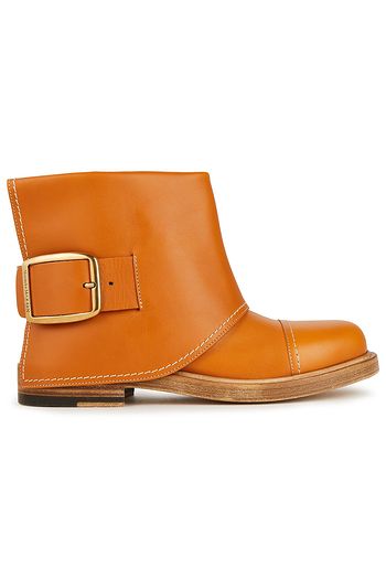 ALEXANDER MCQUEEN Ankle Boots aus Leder mit Überschlag