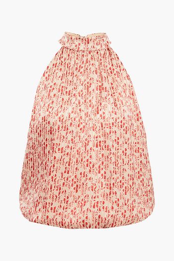 ALICE + OLIVIA Maris tie-neck floral-print burnout satin top