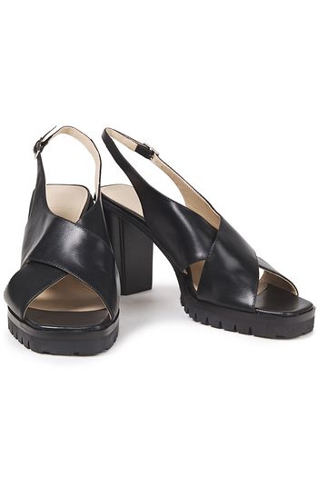 THEORY Leather slingback sandals