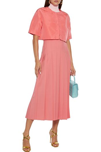 OSCAR DE LA RENTA Silk-taffeta bolero