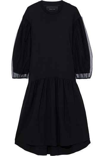SIMONE ROCHA Tulle-paneled ponte midi dress