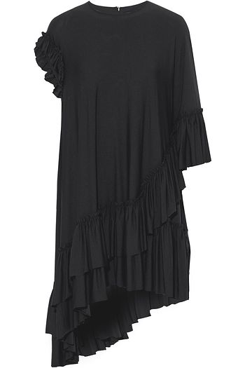 SIMONE ROCHA Asymmetric ruffled stretch-jersey mini dress