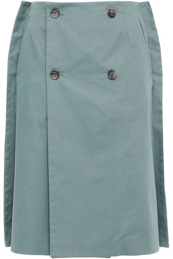 MAISON MARGIELA Button-detailed cotton-gabardine wrap skirt