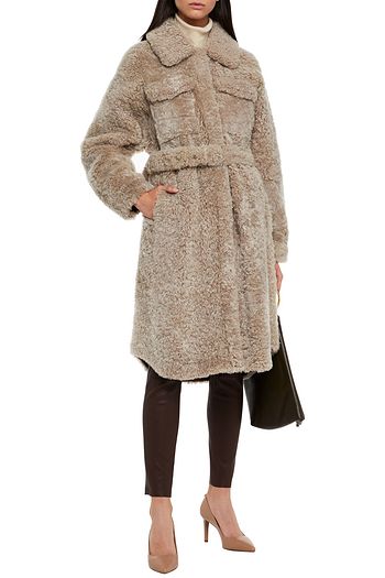 BRUNELLO CUCINELLI Belted shearling coat