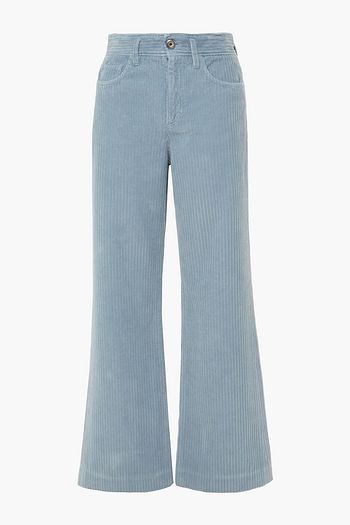 BRUNELLO CUCINELLI Hose mit weitem Bein aus Baumwollcord mit Zierperlen