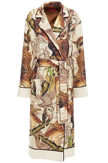F.R.S. FOR RESTLESS SLEEPERS Andromaca belted printed wool-twill coat