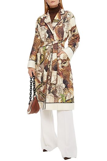 F.R.S. FOR RESTLESS SLEEPERS Andromaca belted printed wool-twill coat