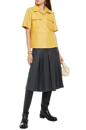 MAISON MARGIELA Silk twill-paneled checked wool culottes
