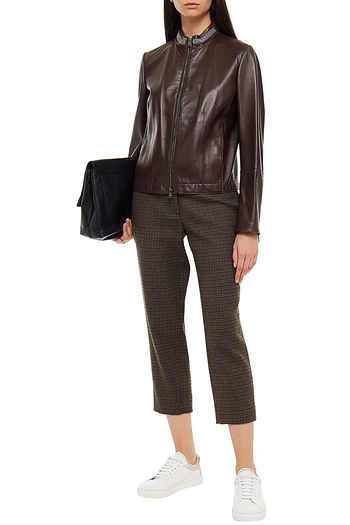 BRUNELLO CUCINELLI Bead-embellished leather jacket