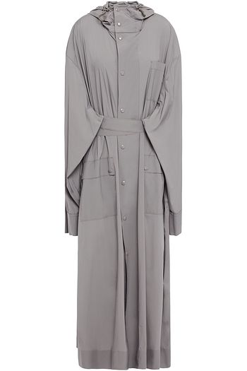 MAISON MARGIELA Tie-detailed shell hooded coat