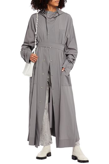 MAISON MARGIELA Tie-detailed shell hooded coat