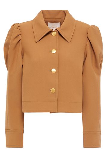 BYTIMO Cropped pleated crepe jacket