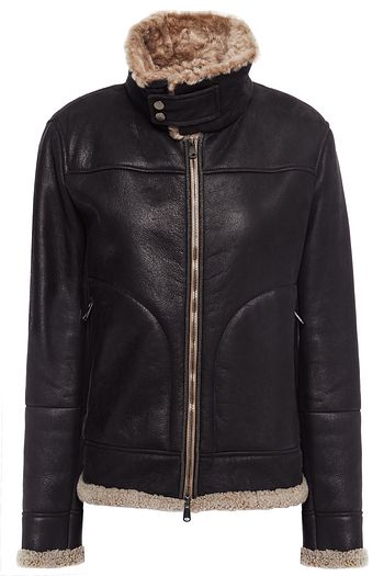 BRUNELLO CUCINELLI Bead-embellished textured-leather jacket