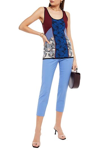 ETRO Color-block jacquard-knit top