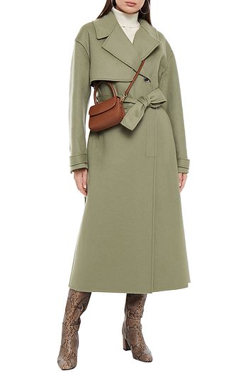 JACQUEMUS Double-breasted belted wool-blend felt coat